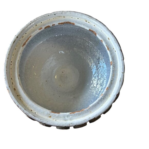 MCM Bitossi Pottery Applied Disc Lidded Covered Bowl #875 Italy Aldo Londi - Picture 4 of 9